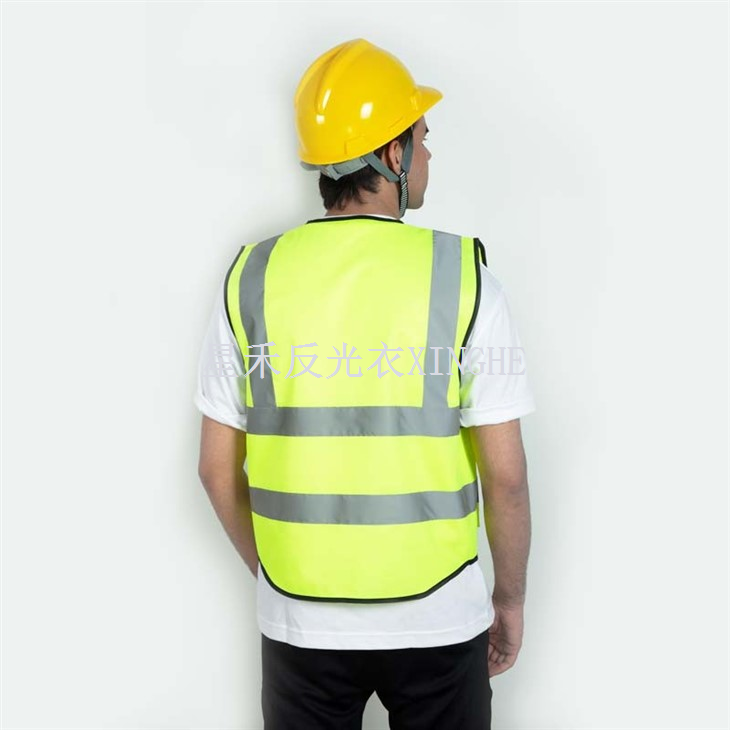 Case Of Fluorescent Lime Green Soft Poly Safety Vests With Silver Stripes