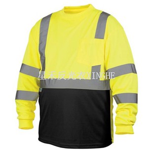T-Shirt Lengan Panjang Bawah Hitam Hi-Viz