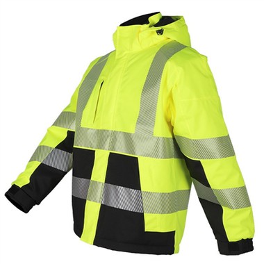 Jaket Keselamatan Kalis Air Hi Vis Kuning